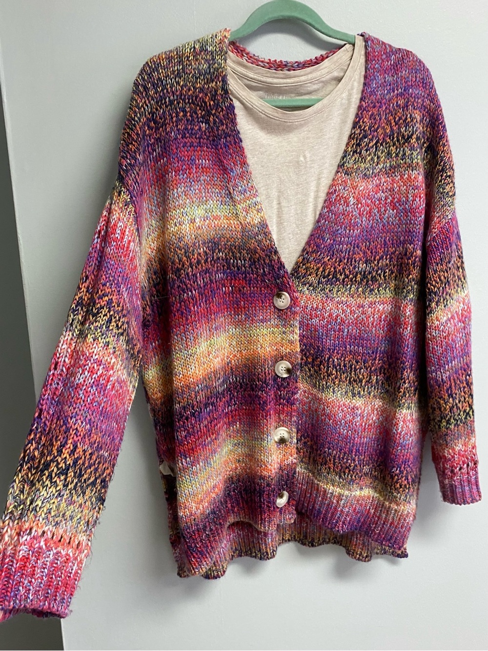 A BEAUTIFUL SOUL (ARULA) WOOL CARDIGAN SWEATER - 1X - Picture 3 of 10